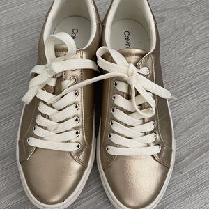 Calvin Klein Women's Shimmering Gold Sneakers